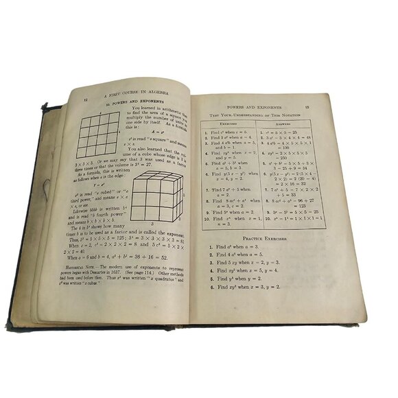 Vintage Algebra Book 1936 School Book Stone Mallory Benj Sanborn Math Hard Cover - Picture 9 of 14